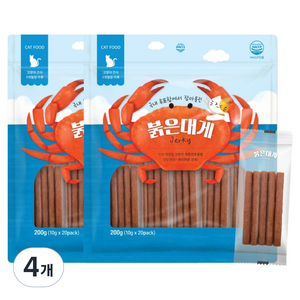네츄럴랩 고양이 간식, 200g, 붉은 대게, 4개