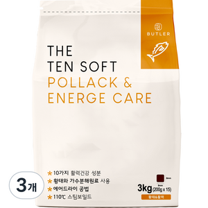 더텐소프트 강아지 기능성 사료, 활력, 3kg, 3개
