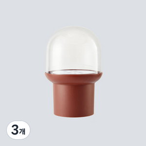 JCP 메이크업 브러쉬 케이스, 초콜릿, 3개
