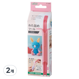 Clover 솜 충전 막대 L 57-805, 2개, 혼합색상, 핑크