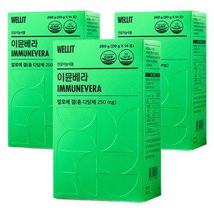웰릿 이뮨베라 알로에 겔, 280g, 3박스