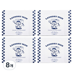 런드리맨 먼지흡착 이염방지시트 40p, 40개입, 8개