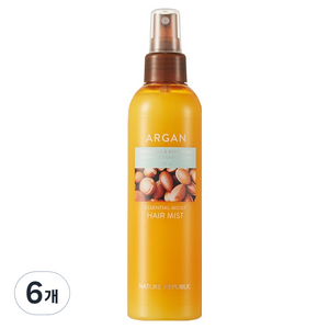 네이처리퍼블릭 아르간 에센셜 수분 헤어 미스트, 220ml, 6개