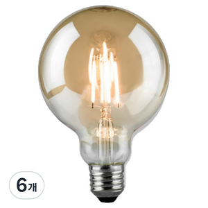 블링라이트 YD LED 에디슨 G95 3W 볼 전구, 전구색, 6개