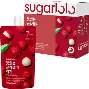 슈가로로 맛있는 곤약젤리 리치, 150g, 10개