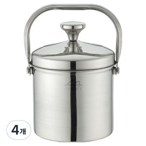 homes 올스텐 음식물쓰레기통 2L, 실버, 4개