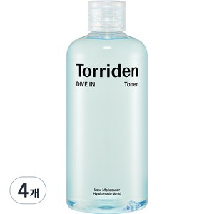 토리든 다이브인 저분자 히알루론산 토너, 300ml, 4개