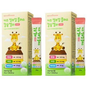 남유네 유아용 키즈 점프업 플러스 칼슘젤리 사과맛 15p, 300g, 2개