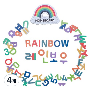 맘스보드 레인보우 혼합자석, 혼합색상, 4개