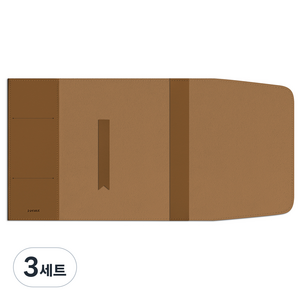 소이믹스 러브썸 가죽 북커버 + 북마크 세트 멀티 L, 카멜브라운, 3세트