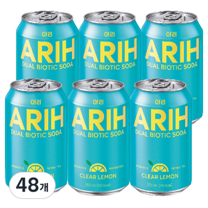 아리 듀얼바이오틱소다 클리어 레몬, 48개, 355ml