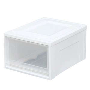 아이리스 국내 제조 BC 시스템 수납박스 BC-450, 1단, 1개, 클리어, 35 x 45 x 23.5 cm