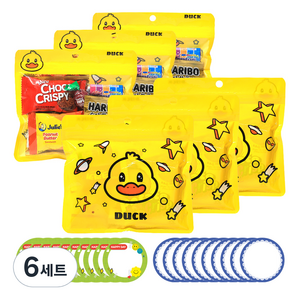 한봄 과자 답례품 어린이집 유치원 간식 선물, 간식 7종 6p + 라벨스티커 20p, 6세트