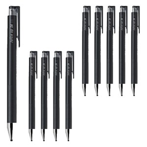 파이롯트 쥬스업 젤잉크 중성 노크펜 0.4mm, 블랙, 10개