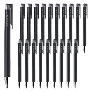 파이롯트 쥬스업 젤잉크 중성 노크펜 0.4mm, 블랙, 20개