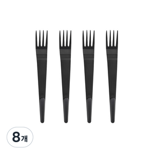 보겐 국산 슈가 티포크, 무광 블랙 + 블랙(손잡이), 8개