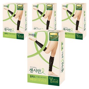 센시안 릴렉스 압박밴드 블랙, 4개, 종아리/무릎형