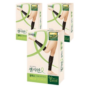 센시안 릴렉스 압박밴드 블랙, 종아리/무릎형, 3개