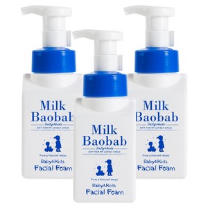 밀크바오밥 베이비앤키즈 페이셜 폼, 300ml, 3개