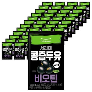 풀무원녹즙 저당 서리태 비오틴 콩즙두유, 140ml, 48개
