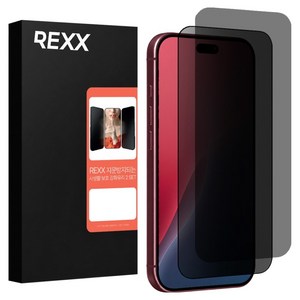 Rexx 안묻고 안보이고 지문방지 사생활보호 매트 강화유리필름 2p, 1개