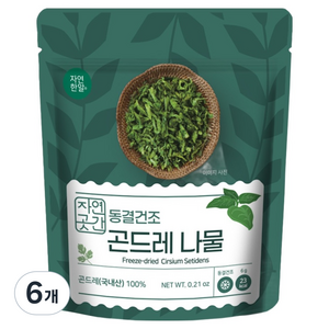 자연한알 자연곳간 국내산 동결건조 곤드레, 6개, 6g