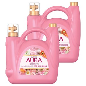 아우라 고농축 섬유유연제 핑크 판타지 본품, 5.5L, 2개