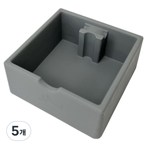 웰롯 커피찌꺼기통 편리한 넉박스 16 x 15 x 6.5 cm, 그레이, 5개