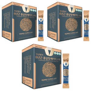 개성고려삼인 진삼명가 6년근 홍삼정 베이직 홍삼 스틱 100p, 1kg, 3개