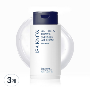 이자녹스 에이지포커스 옴므 스킨밀크 올인원, 250ml, 3개