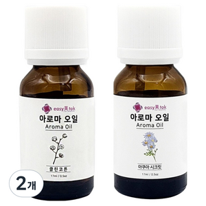 이지미톡 아로마 오일 방향제 원액 17ml 클린코튼 + 아쿠아시크릿 세트, 2개, 클린코튼, 아쿠아시크릿