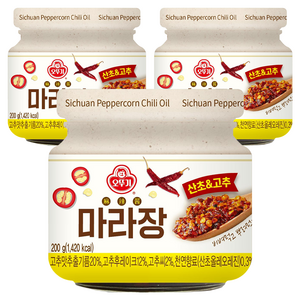 오뚜기 마라장 산초 앤 고추, 200g, 3개