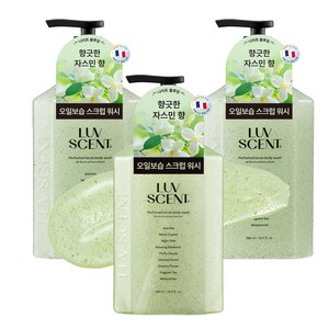럽센트 나이트 블루밍 스크럽 바디워시 자스민향, 3개, 500ml