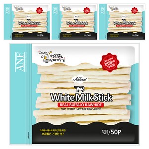 ANF 강아지 로하이드 화이트 스틱, 밀크, 135g, 4개