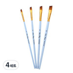 다사바바 매트블루 유화붓 4종 세트 사선붓, 4호, 6호, 8호, 10호, 4세트