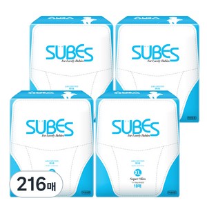 슈베스 슈퍼슬림 팬티형 기저귀, 특대형(XL), 216매
