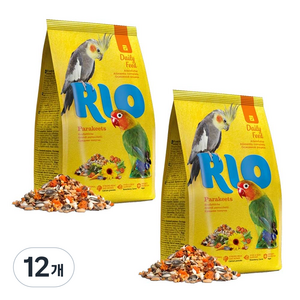 RIO 왕관 모란 코뉴어 앵무새 사료 21032, 1kg, 12개