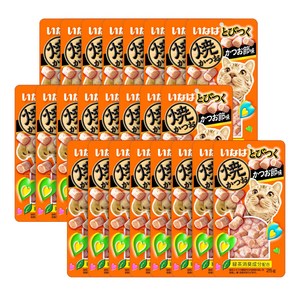 이나바 고양이 야끼믹스 간식, 혼합맛(구운가다랑어/가다랑어포), 25g, 24개