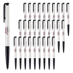 라인플러스 비타볼 볼펜 흑색 0.5mm, 베이지, 144개