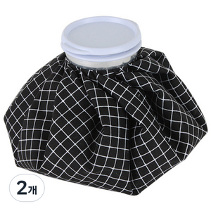 다용도 얼음주머니 블랙 23cm, 2개