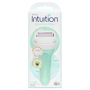 인튜이션 내추럴 여성제모기 알로에 그린 핸들 + 면도날 2p, 1세트