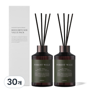 에이센트 퍼퓸드 디퓨저, 포레스트워크, 200ml, 30개