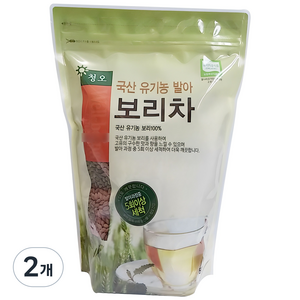 청오건강 유기농 발아 보리차, 500g, 1개입, 2개