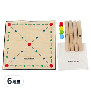 토도리브로 차차차 원목 윷놀이, 나무색, 6세트