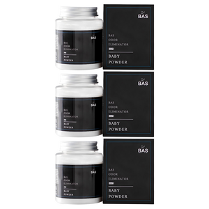 BAS 미니 플러스 차량용탈취제 베이비 파우더, 160g, 3개