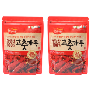 햇님마을 경북 영양 고춧가루, 500g, 2개