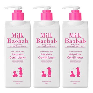 밀크바오밥 베이비앤키즈 컨디셔너 풍선껌향, 500ml, 3개