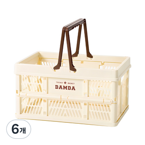 이소품 담다 접이식 바스켓 중, 아이보리, 6개