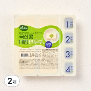 맑은물에 국산콩 네컵 연두부와 오리엔탈소스, 396g, 2개