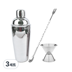 칵테일 쉐이커 700ml + 지거 30 / 60ml + 바스푼 세트, 3세트